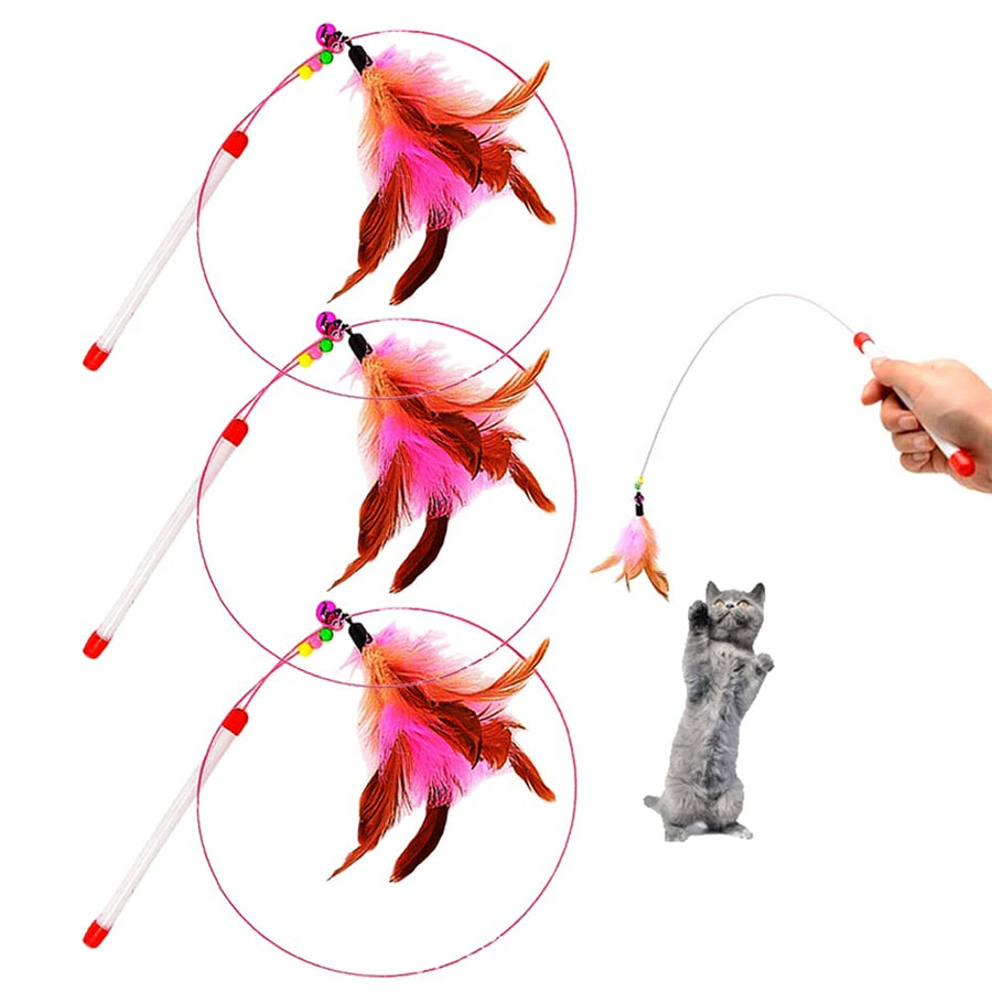 The Feather Wand — Interactive Cat Toy (3-Pack)