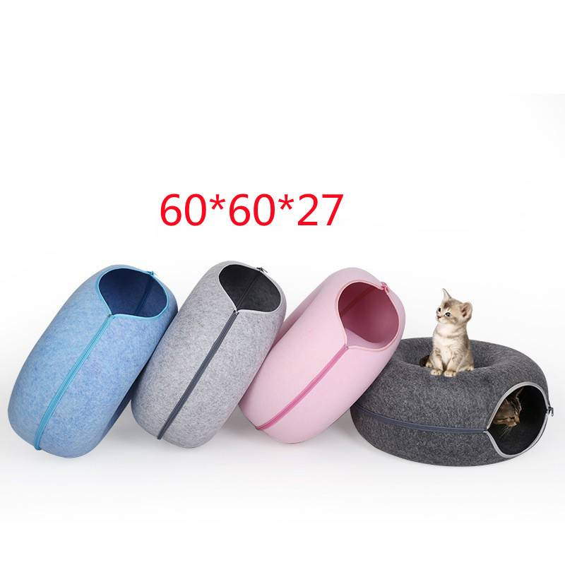 The Donut Nap Bed - Plush Cat Hideout — primary product image