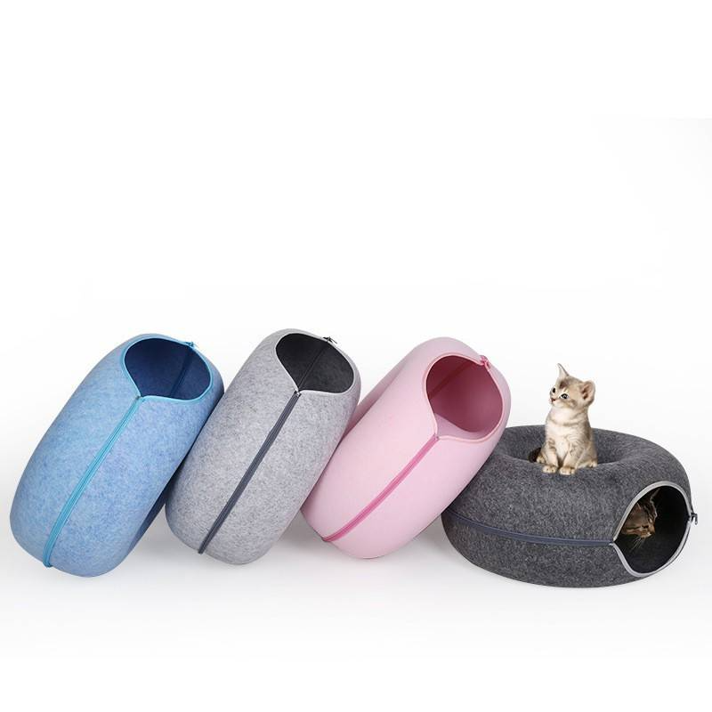The Donut Nap Bed - Plush Cat Hideout — primary product image