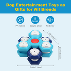 The Brain Feeder dog treat puzzle — paw activating sliding compartments