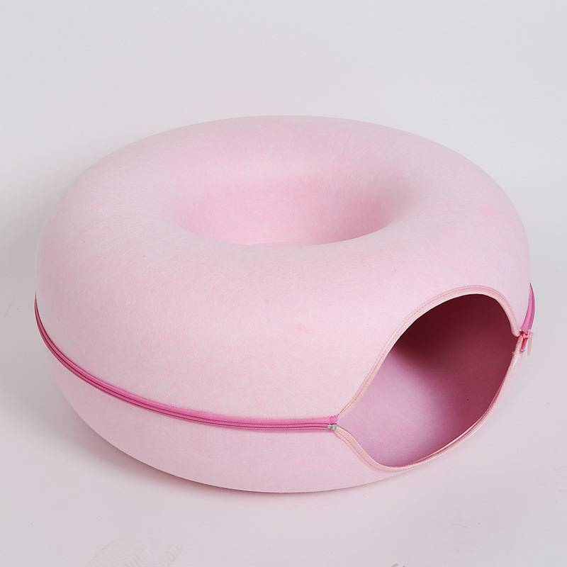 The Donut Nap Bed - Plush Cat Hideout — primary product image