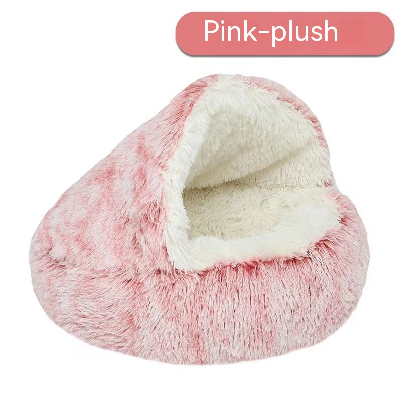 The Plush Hideaway - Semi-Enclosed Cat & Small Dog Bed — primary product image