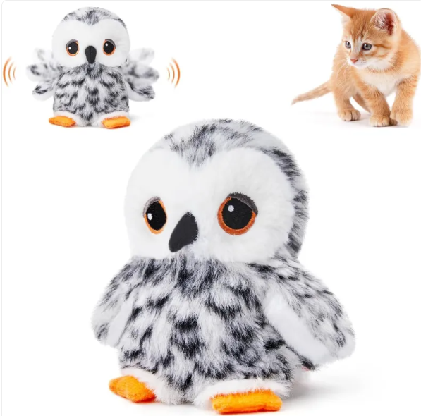 USB Rechargeable Interactive Flapping Bird Cat Toy — primary product image