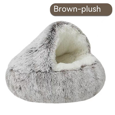 The Plush Hideaway — Semi-Enclosed Calming Pet Bed