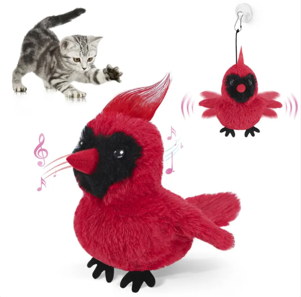 USB Rechargeable Interactive Flapping Bird Cat Toy — primary product image