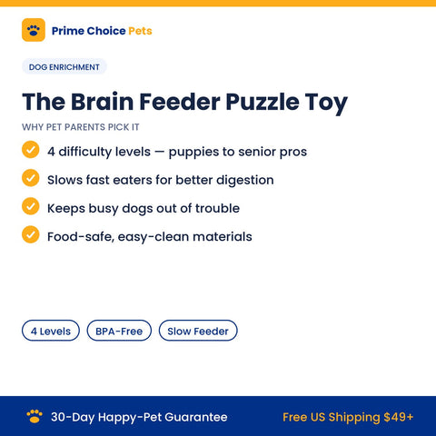 The Brain Feeder — Dog Treat Puzzle Toy