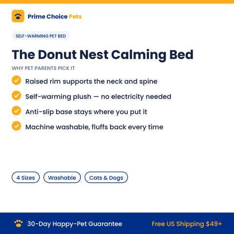 The Donut Nest — Calming Donut Pet Bed