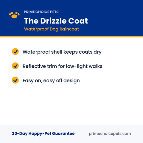 The Drizzle Coat — Waterproof Dog Raincoat