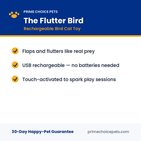 The Flutter Bird — Rechargeable Flapping Bird Cat Toy