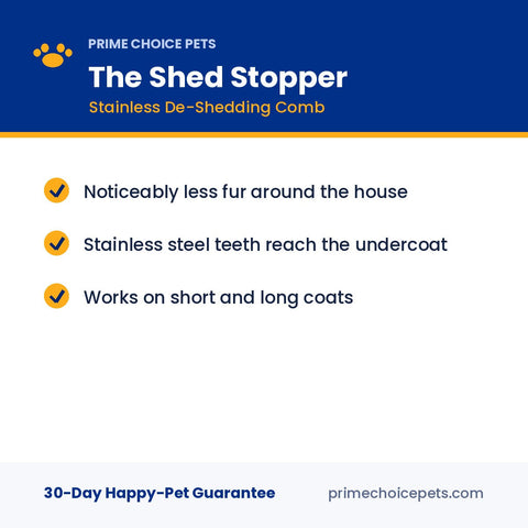 The Shed Stopper — Stainless De-Shedding Comb
