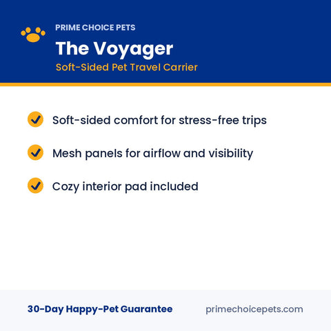 The Voyager — Soft-Sided Pet Travel Carrier