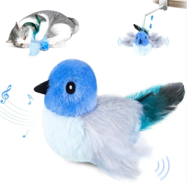 USB Rechargeable Interactive Flapping Bird Cat Toy — primary product image