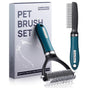 The PawMeet — Professional Deshedding Brush & Rake Combo